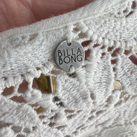 🔥2/$10 |•BILLABONG•| Crochet Trim Peasant Style Top Drawstring Bottom Size Med - Picture 9 of 11